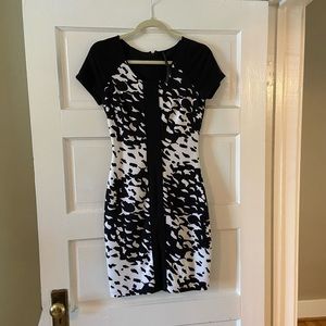 Andrew Marc Black and White Cocktail dress